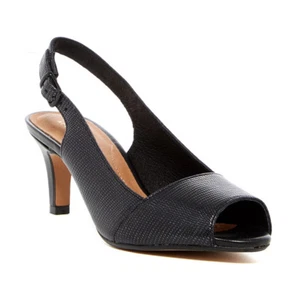 New Clarks HEAVENLY LEAH Women Leather Pumps Sz 7.5 - Picture 1 of 3