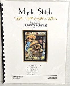 Mystic Stitch Maxine Gadd MUNGO'S BATHTIME orsetti bagno modello punto croce MG-05 - Foto 1 di 3
