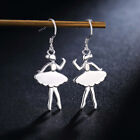 925 sterling Silver Charms Earrings beautiful Dancers for women fashion jewelry