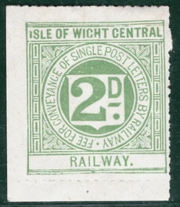 GB IOWCR RAILWAY Letter Stamp 2d *ISLE OF WIGHT CENTRAL* IOW Mint MM S2WHITE32 - Picture 1 of 6