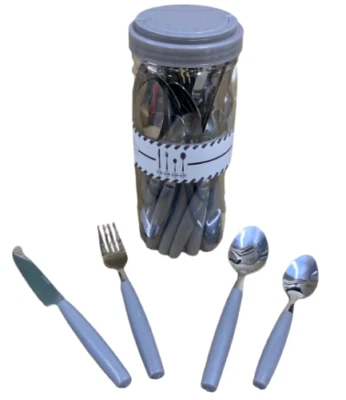 Set Servizio 24 Pezzi Posate Con Manico Colorato Cucina idea - Immagine 1 di 3