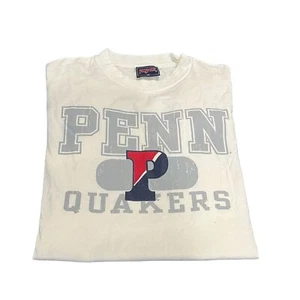 University Of Penn Quakers Jansport Sz M White T-Shirt Short Sleeve Shirt  - Picture 1 of 12