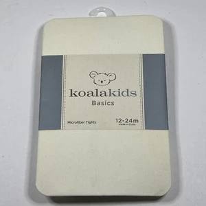 New Koala Kids Infant toddler Girls Tights Ivory Microfiber Tights sz 12-24m - Picture 1 of 2