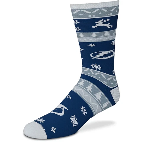 Tampa Bay Lightning Socks Large Size 10 to 13 Holiday Christmas Socks Cover