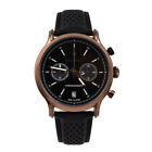Watch with Chronograph, 10 ATM Water Resistance with Black Strap - Black Dial
