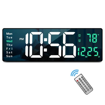 Digital Wall Clock Large Display, 16" with Remote Control for Living Room Gym... - Image 1 of 4
