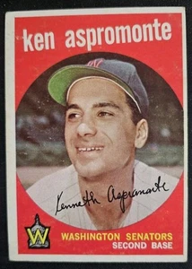 1959 Topps #424 Ken Aspromonte Washington Senators - Picture 1 of 2