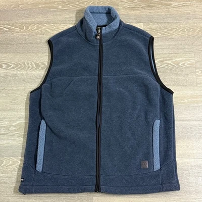 Chaleco polar Aigle Polartec para hombre XL cremallera completa chaqueta sin mangas azul Gorpcore Foto 1 de 4