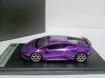 Looksmart 1:43 Lamborghini Huracan Tecnica metallic purple stripe car model - Image 1 of 4