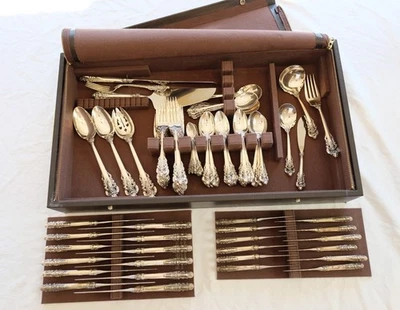 106 Pc. Wallace Grande Baroque Sterling Silver Set (For 12?) w/ Serving  3427g - Image 1 of 4