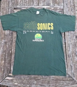 Vintage Salem T-Shirt Herren X-Large Seattle Super Sonics Einzelnaht 100% Baumwolle - Bild 1 von 21