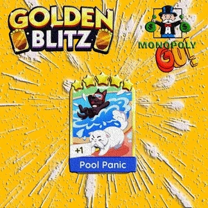Pool Panic Set 19 Mono_Poly_Go SUMMER ESCAPE ALBUM BLITZ Stickers Golden blitz - Picture 1 of 2