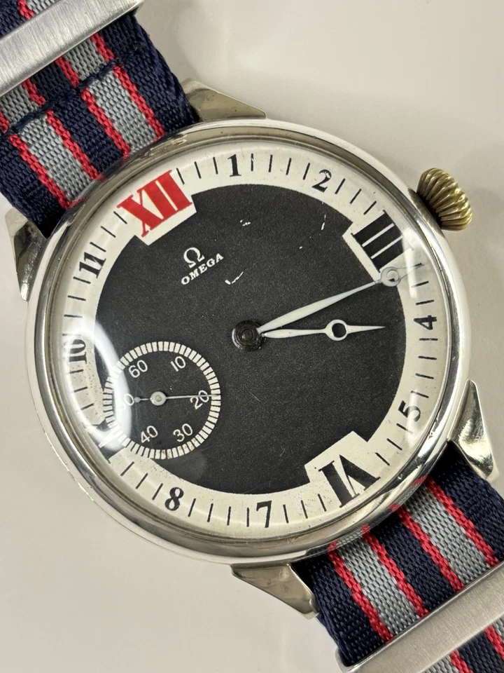 OMEGA Silver 800 Marriage Watch Vintage 1930’s Men’s Black White - 40.6L.T2.15P - Image 1 of 4