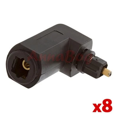 8x Toslink Jack to Plug Right Angle Adapter Optical Audio 90º Angled Converter - Image 1 of 3