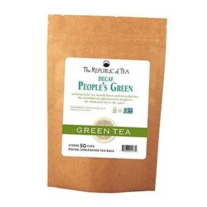 Decaf The People's Green Tea, 50 Tea Bags, Healthy Gourmet All-Natural Green - Picture 1 of 3