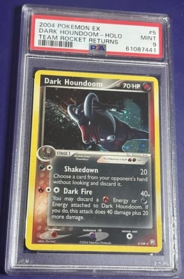 PSA 9 Dark Houndoom 5/109 Holo Rare Team Rocket Returns Pokemon 2004 - Image 1 of 2