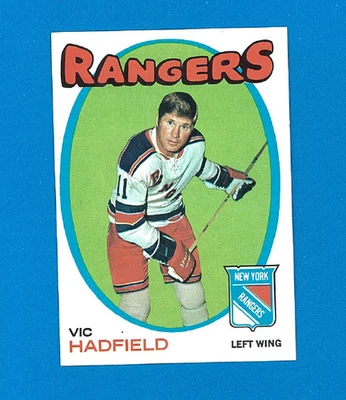 1971 Topps Hockey #9 Vic Hadfield Rangers NM - Image 1 of 2