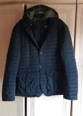 MEXX Men's Black Puffer Hooded Jacket UK Size XS - Image 1 of 4