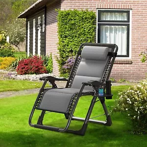 Zero Gravity Chair Folding Portable Reclining Lounge Chair Double-use Chair Mat - Picture 1 of 18