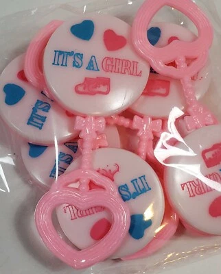 ES UNA NIÑA BABY SONAJERO DUCHA FIESTA FAVORES GÉNERO REVELAR LOTE DE 24 NUEVOS PRECINTADOS Foto 1 de 4