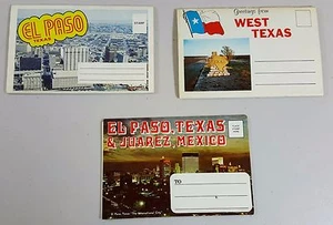 EL PASO TEXAS JUAREZ MEXICO WEST TEXAS POSTCARD BOOKS LOT OF 3 - Picture 1 of 5