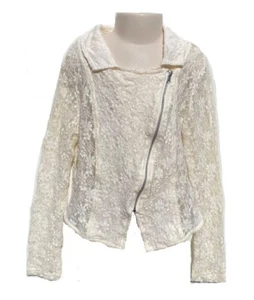 D-Signed Disney Girls Ivory Floral Lace Long Sleeve Jacket Dress Wrap Size 7/8 - Picture 1 of 3