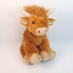 Build a Bear Shaggy Fuzzy Highland Cow 12" Plush Stuffed Animal Brown BAB 2024 - Picture 1 of 8