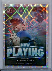 2020 Panini Donruss Keston Hiura NP-11 Now Playing Parallel 332/349 - Picture 1 of 2