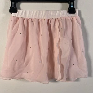 Flo dancewear Diamanté Georgette Ballet Skirt In Pink Size m new - Picture 1 of 5