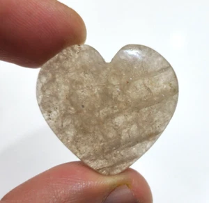 Attractive Cherry Quartz Heart Shape Cabochon 51 Crt Loose Gemstone For Jewelry - Picture 1 of 6