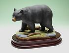 Black Bear Porcelain Figurine w Base in Box Andrea by Sadek Japan Bankrupt Stock