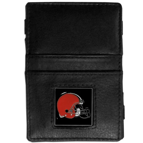 CLEVELAND BROWNS MENS JACOB'S LADDER STYLE LEATHER WALLET Cover