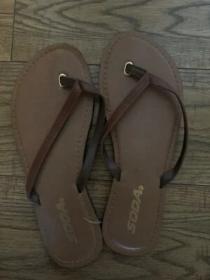 Zapatos Soda Mujeres Chanclas Básicas Sandalias Lisas Correa Informal Playa Tanga... Foto 1 de 2