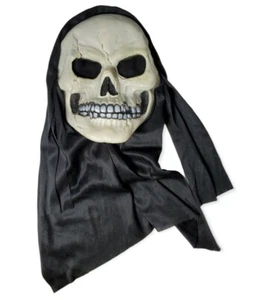 Vintage Ostern unbegrenzt gruseliger Schrei Geistergesicht Gruft Ghul Skelett Schädel LEUCHTET - Bild 1 von 5