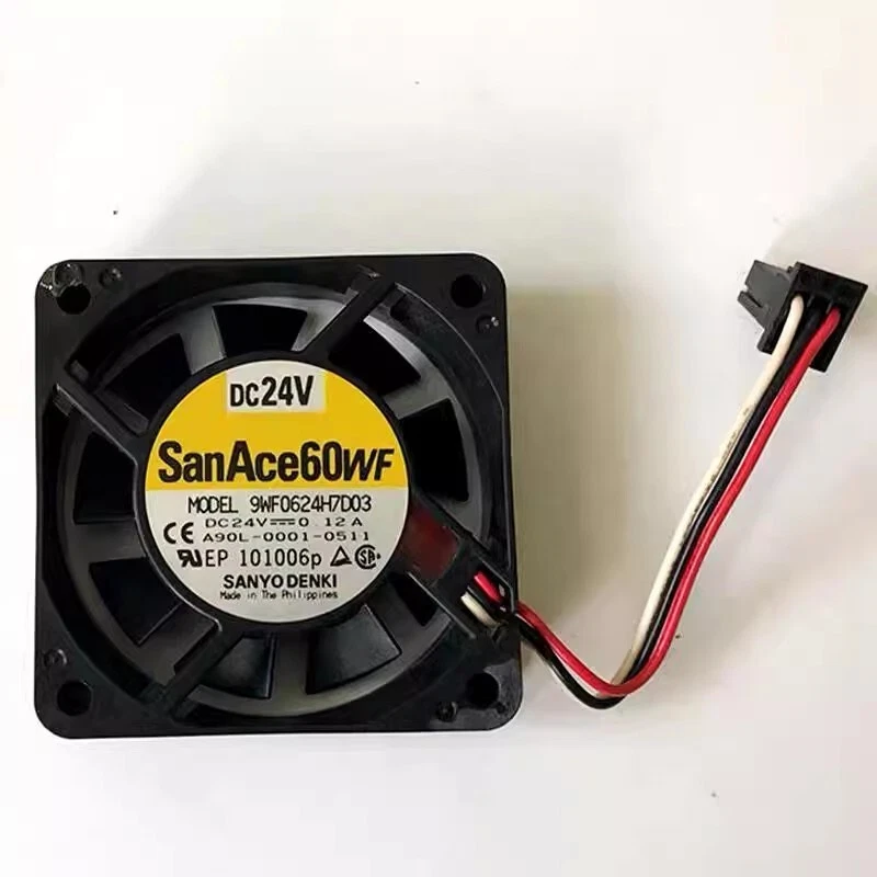 Sanyo SanAce60WF 9WF0624H7D03 DC24V 0.12A 3-Pin Cooling Fan - Image 1 of 1