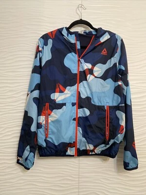 Chaqueta cortavientos Reebok para niños talla XXLT (18) azul rojo blanco Foto 1 de 4