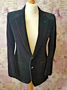 Fioravanti New York Men's Pinstripe Suit Jacket Blazer Size 37 Black Business - Picture 1 of 11