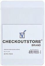 CheckOutStore Clear Semi Rigid Card Holders (3 x 4 1/2 in)