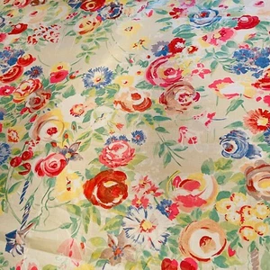 7 Yards Vintage Designer Dekorateur Stoff Rosen Maler Landhaus Kern Monet - Bild 1 von 6