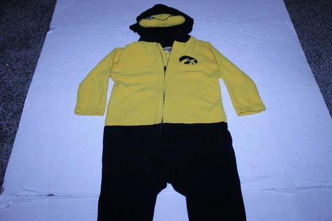 Toddler Iowa Hawkeyes 3T Pajamas Fleece Outfit Costume (Yellow/Black) Mascot Wea Cover