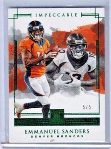 Panini Impeccable Emmanuel Sanders Emerald Base 2018 #'ed 5/5 #93 - Imagen 1 de 1