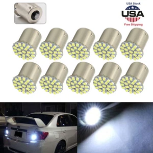 10Pcs 1156 BA15S 1206 22SMD Strobe Flash LED P21W Turn Signal Lights Brake Bulbs - Picture 1 of 10