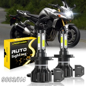 2x H4 LED Headlight Bulbs Motorcycle For 2003-2015 Yamaha FZ1 2004 2005 2006 - Picture 1 of 14