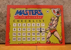 1984 MASTERS OF THE UNIVERSE TRADING CARD # 88 HE-MAN CHECKLIST YOU CAN'T FIND - Picture 1 of 2