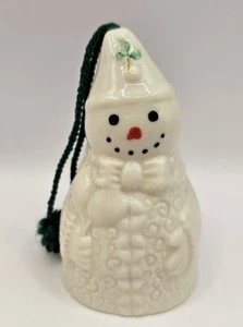 Adorno campana muñeco de nieve Belleek Ireland - Imagen 1 de 3