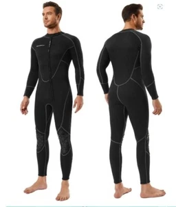 Seaskin Mens 3mm Shorty Wetsuit Womens, Full Body Diving Suit Front Zip Wetsuit - Picture 1 of 9