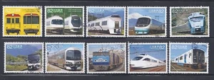 Japan 2018 Railroad Series No 6 Complete Used Set Sc# 4239 a-j 82Y - Picture 1 of 1