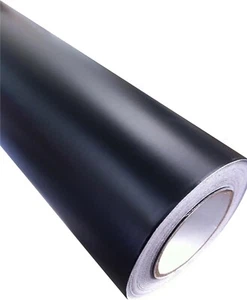 Matt Schwarz Vinyl Car Wrap (luft-/blasenfrei) 1520mm x 400mm Sonnenstreifen Visier Aufkleber - Bild 1 von 1