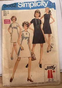 Abito Jiffy Misses modello cucito semplicità anni 70 8682 taglia 14 busto 36 - Foto 1 di 3