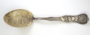 STERLINGSILBER SOUVENIR LÖFFEL ATLANTA GEORGIEN KAPITOL STAATSSIEGEL BAUMWOLLE MELONE - Bild 1 von 5